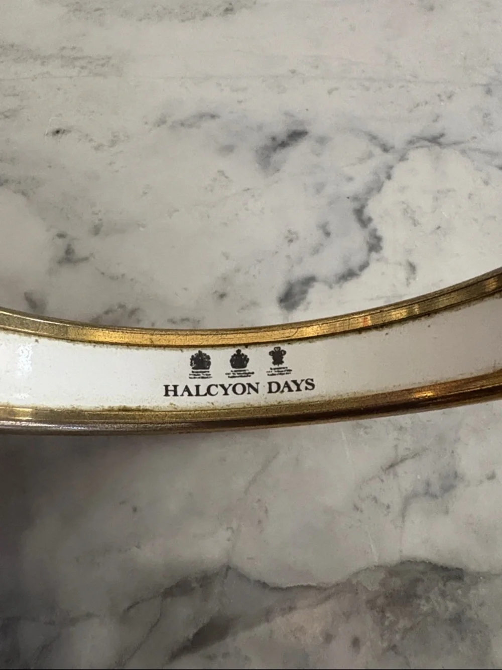 New York Yacht Club x Halcyon Days Enamel Bangle Bracelet with Braided Rope